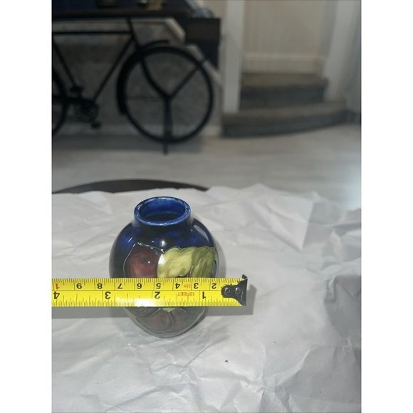 Moorcroft art pottery vase with flowers - marked​​​​ - Picture 10 of 12